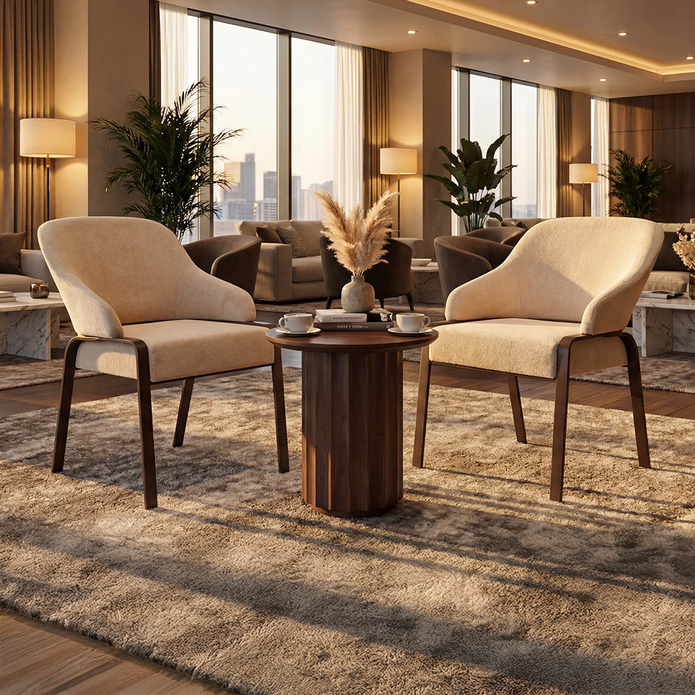 Modern Lounge Chair with Upholstered Comfort and Metal Frame