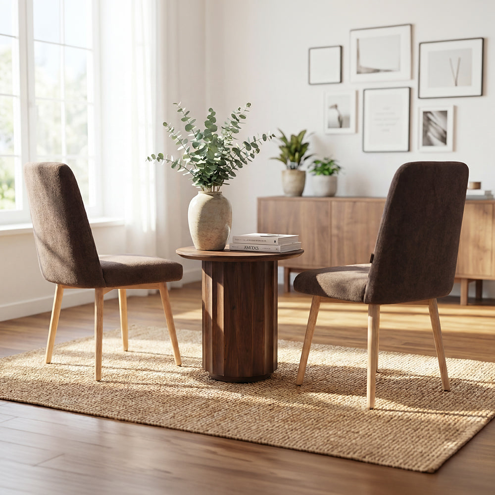 Modern Solid Wood Dining Chair with Clean Tapered Legs