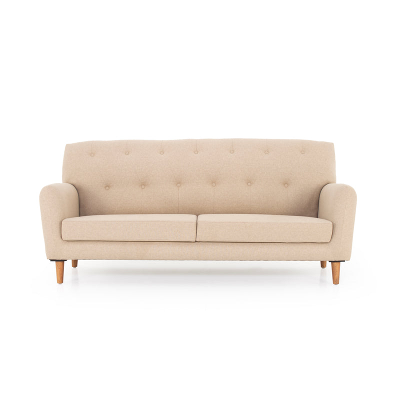Ivory beige sofa front view