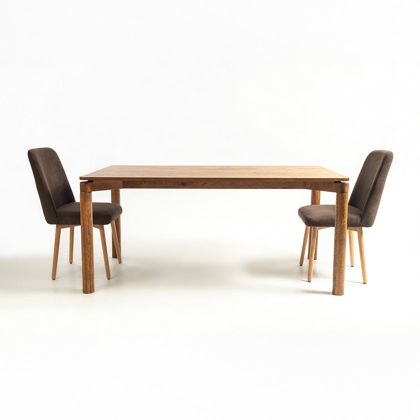Classic Solid Wood Dining Table with Refined Four-Leg Design