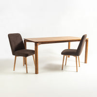 Classic Solid Wood Dining Table with Refined Four-Leg Design
