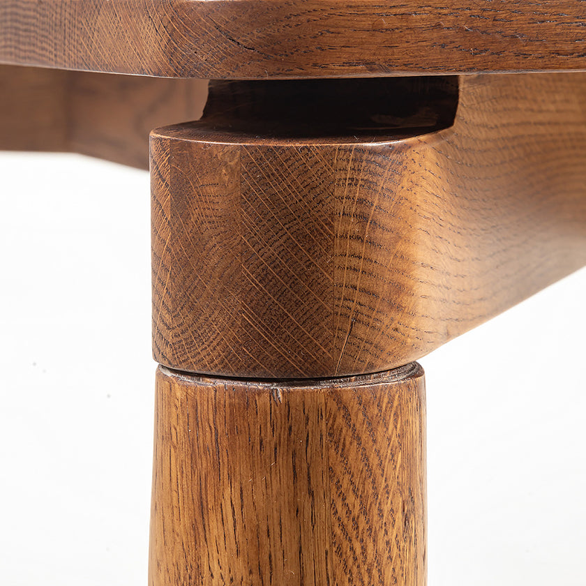 Classic Solid Wood Dining Table with Refined Four-Leg Design