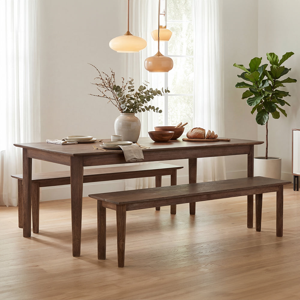 Royale Grain Solid Wood Dining Table with Tapered Leg Design