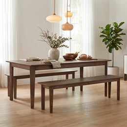 Royale Grain Solid Wood Dining Table with Tapered Leg Design