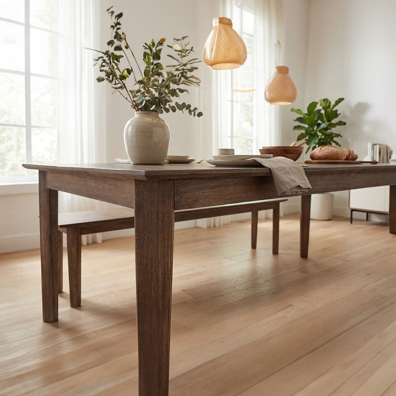 Royale Grain Solid Wood Dining Table with Tapered Leg Design
