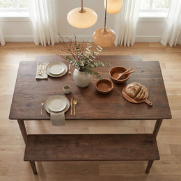 Royale Grain Solid Wood Dining Table with Tapered Leg Design