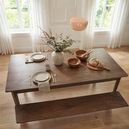 Royale Grain Solid Wood Dining Table with Tapered Leg Design