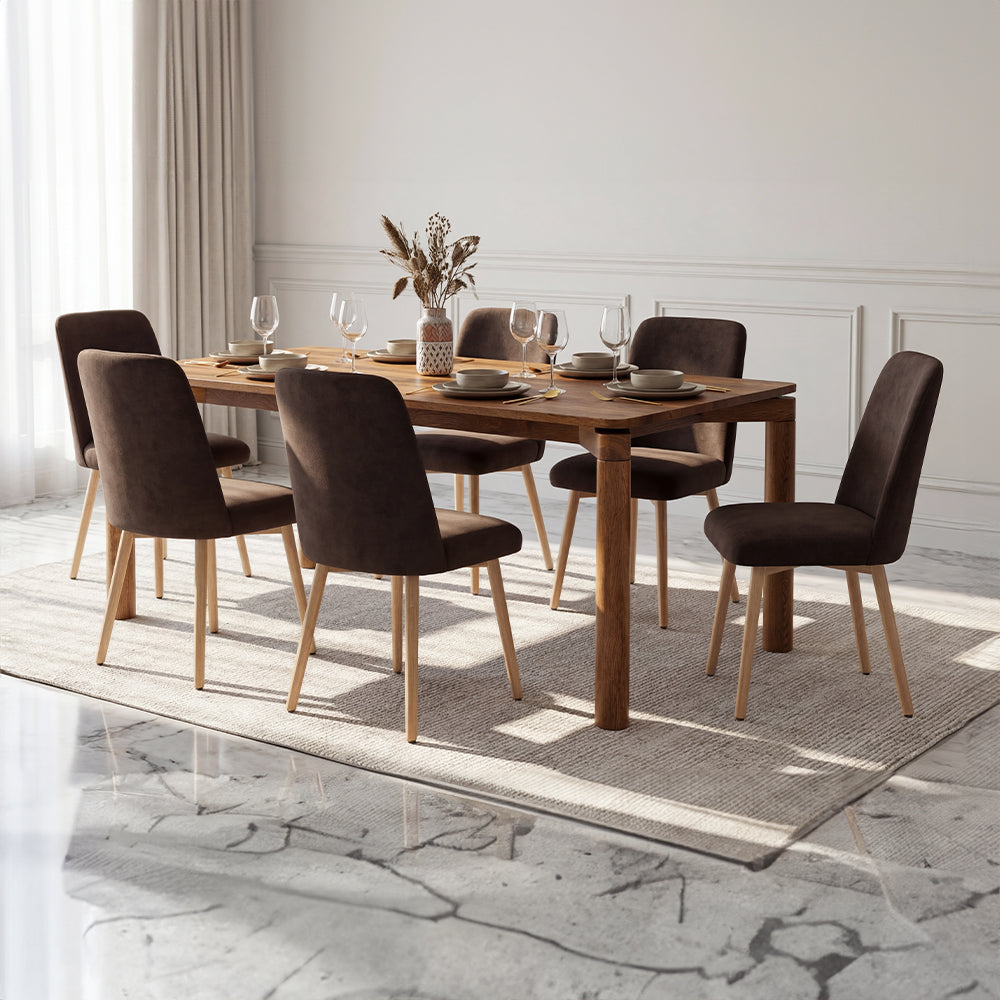 Classic Solid Wood Dining Table with Refined Four-Leg Design