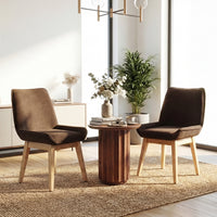Elegant Solid Wood Dining Chair with Upholstered Comfort