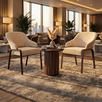 Modern Lounge Chair with Upholstered Comfort and Metal Frame