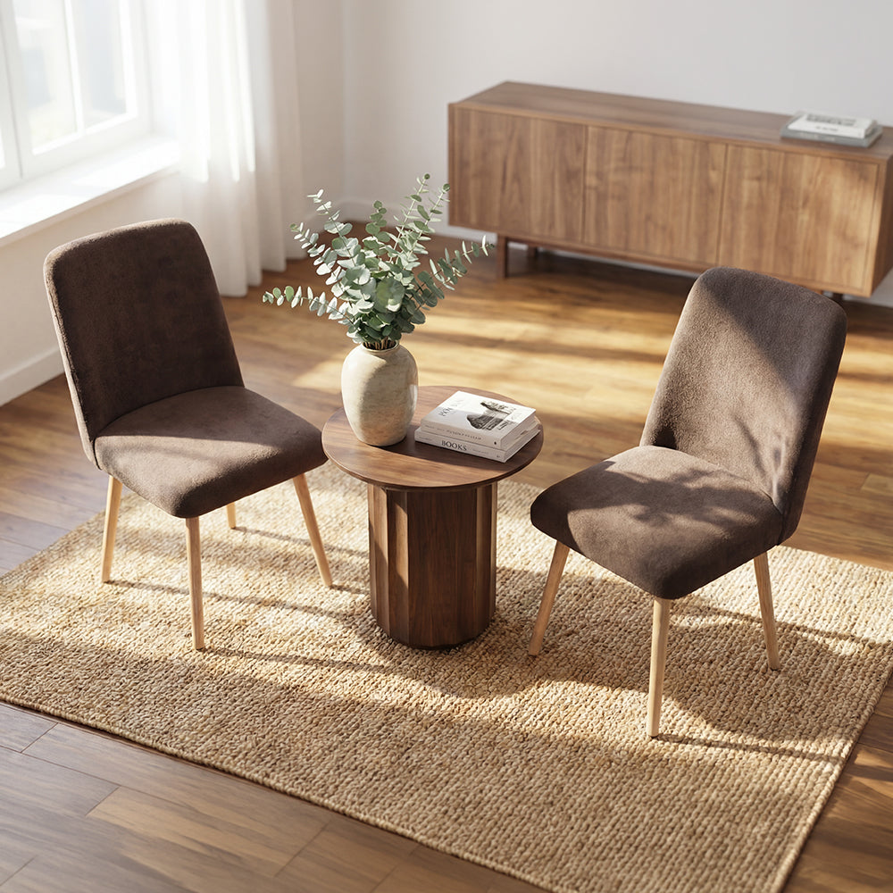 Modern Solid Wood Dining Chair with Clean Tapered Legs