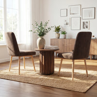 Modern Solid Wood Dining Chair with Clean Tapered Legs
