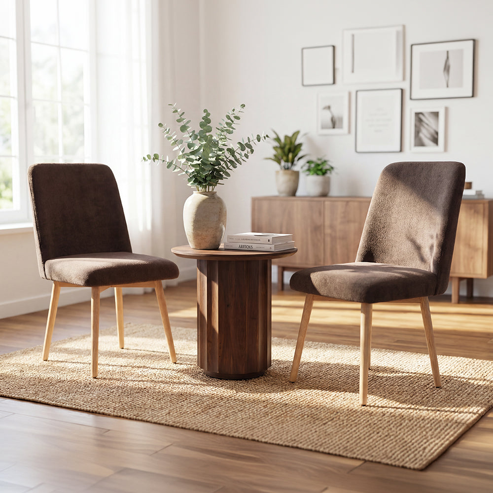 Modern Solid Wood Dining Chair with Clean Tapered Legs