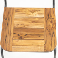 Outdoor Solid Wood Chair with Stainless Steel Frame