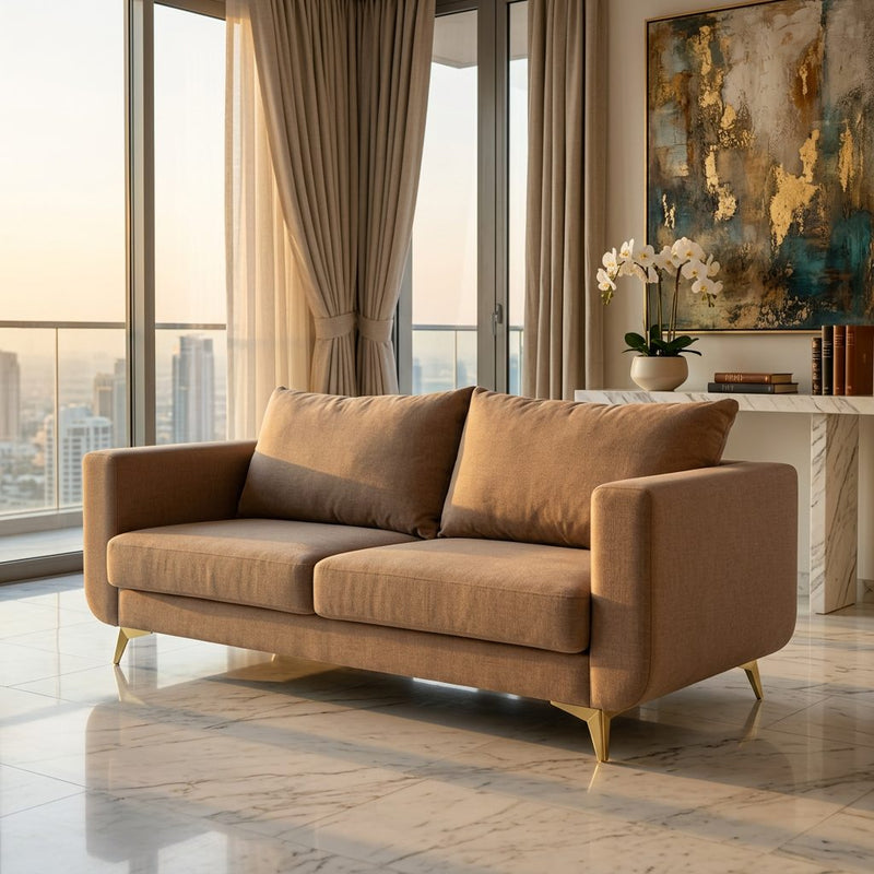Beige Fabric 3 Seater Sofa in luxury interior