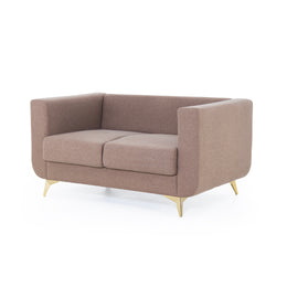 Taupe grey sofa angled view