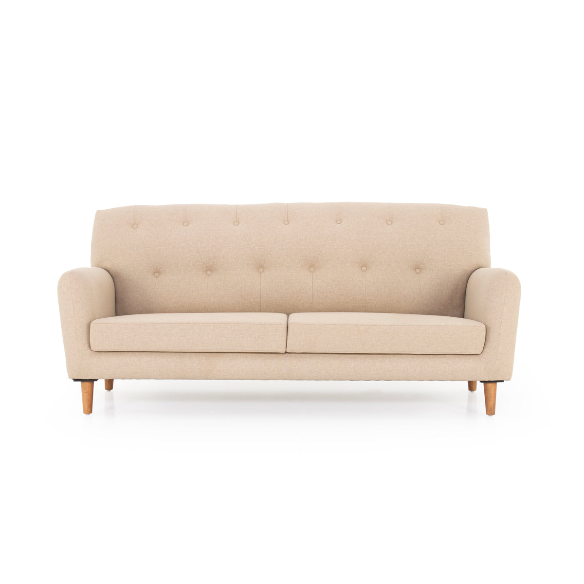 Ivory beige sofa front view