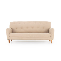 Ivory beige sofa front view