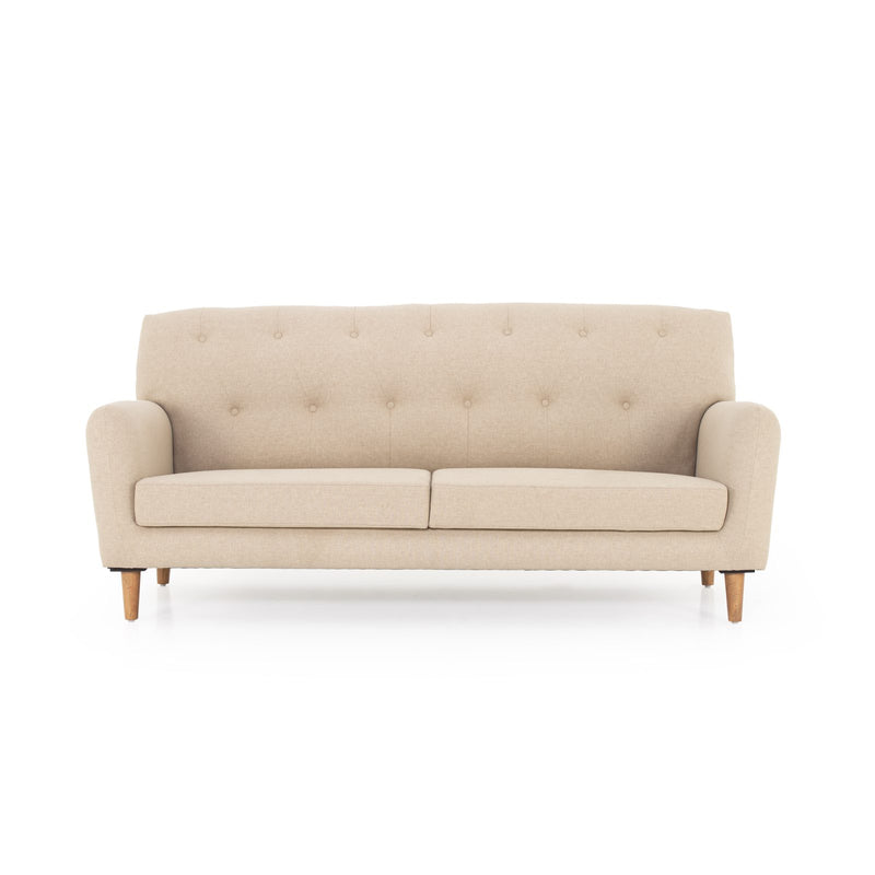 Ivory beige sofa front view