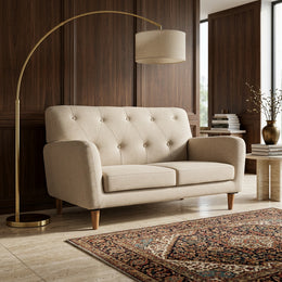 Ivory beige two seater styled view