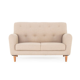 Ivory beige two seater front view