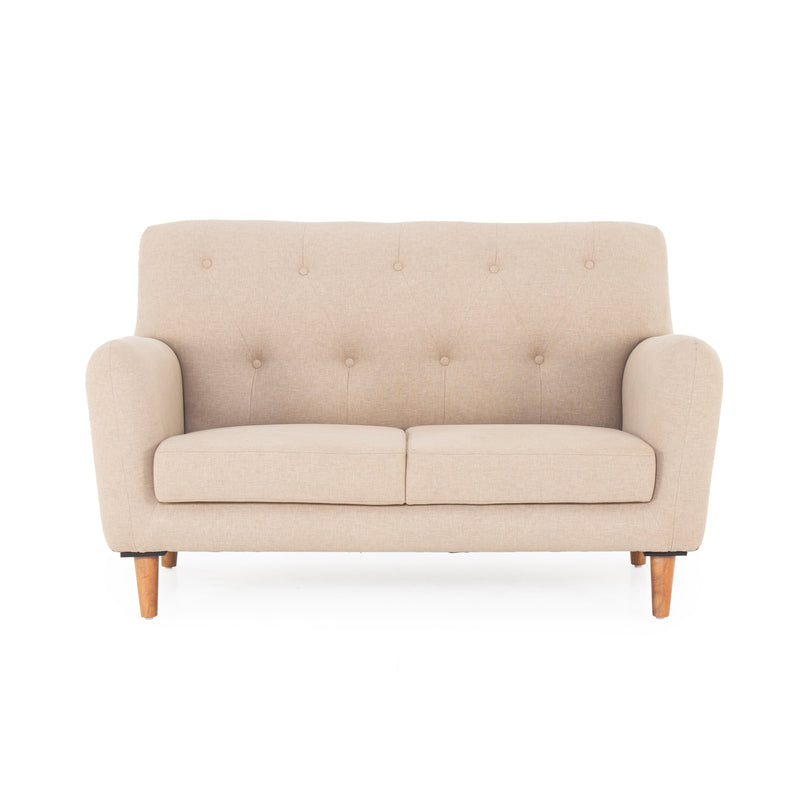 Ivory beige two seater front view