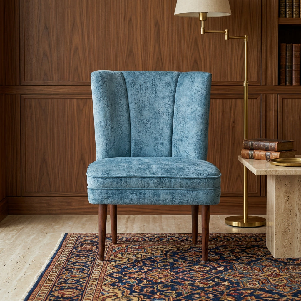 Powder blue chair styled view