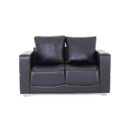 Black two seater sofa front view