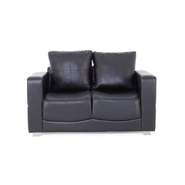 Black two seater sofa front view