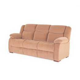 Tan beige sofa angled view