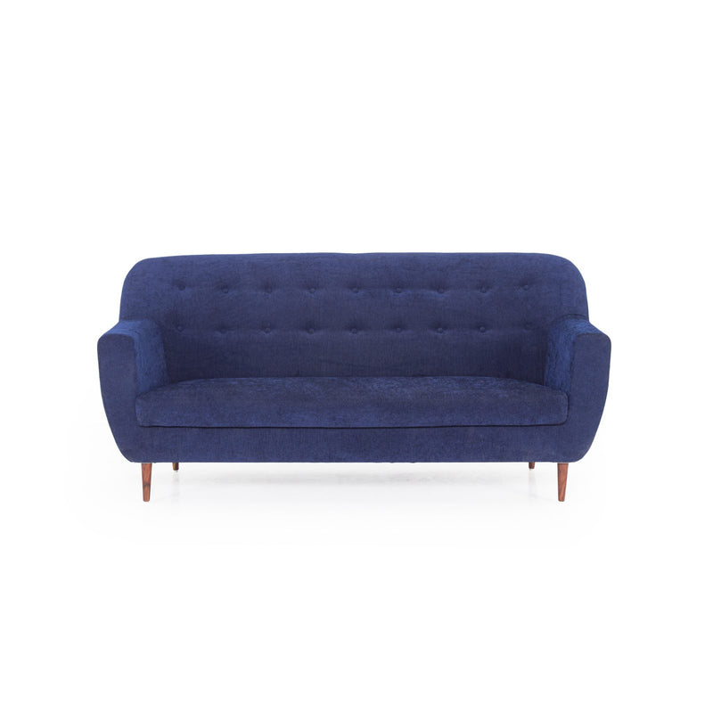 Navy blue three seater front view