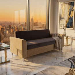 Beige and Grey Two Tone 2 Seater Sofa in luxury interior