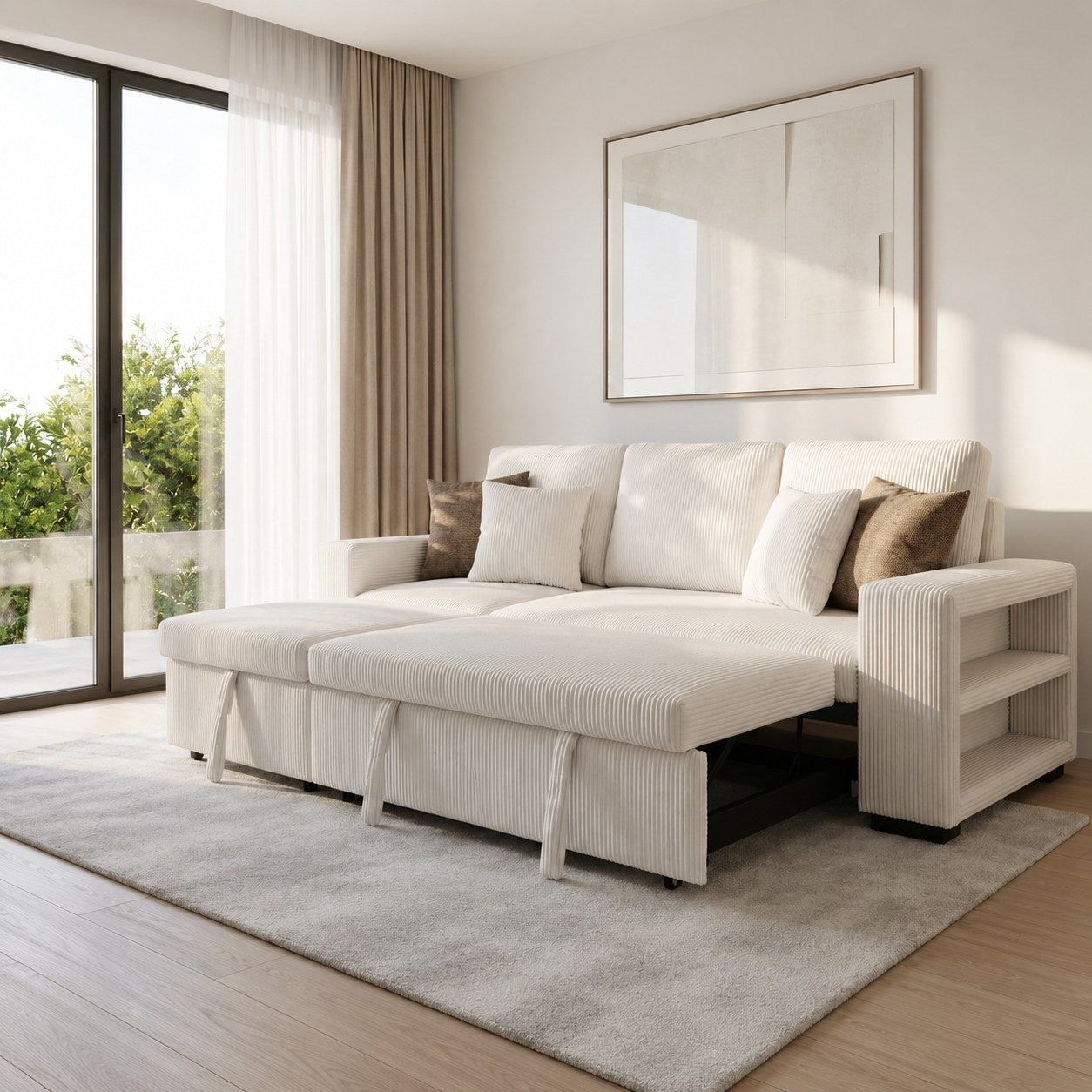 Solace L shape sofa converted into a double bed