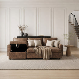 Aspen sofa storage chaise detail