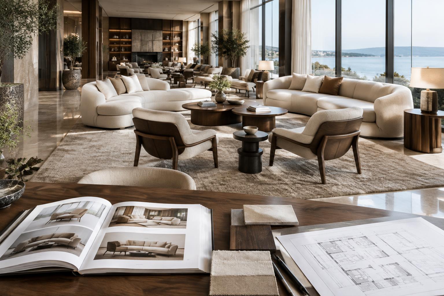 Living Room commercial furnishing project